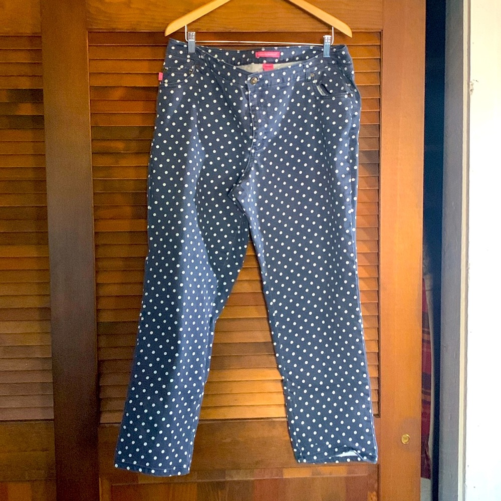 Polka dot jeans, like new